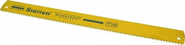 Starrett - 18" Long, 4 Teeth per Inch, Bi-Metal Power Hacksaw Blade - Toothed Edge, 1-5/8" Wide x 0.075" Thick - Apex Tool & Supply