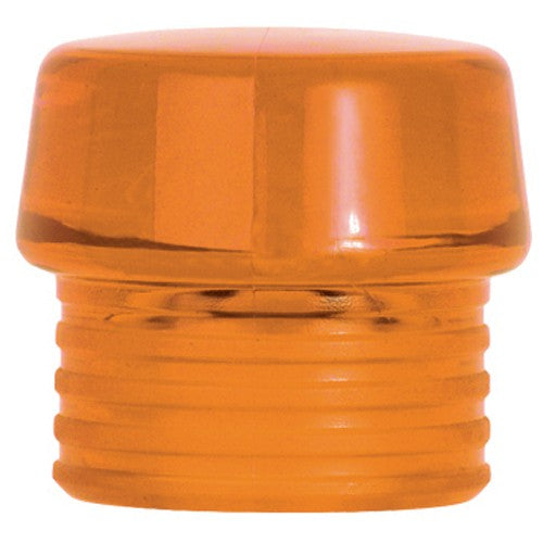 Split Head Mallet Face 1.5″ Hard, Shore Hardness 72-D, Orange, Cell Acetate - Apex Tool & Supply