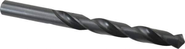 Hertel - 9/16" 118° High Speed Steel Jobber Drill - Oxide Finish, Right Hand Cut, Spiral Flute, Straight Shank, 6-5/8" OAL, Standard Point - Apex Tool & Supply
