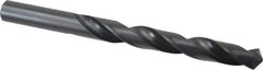 Hertel - 9/16" 118° High Speed Steel Jobber Drill - Oxide Finish, Right Hand Cut, Spiral Flute, Straight Shank, 6-5/8" OAL, Standard Point - Apex Tool & Supply