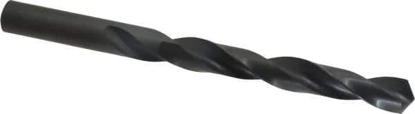 Hertel - 19/32" 118° High Speed Steel Jobber Drill - Oxide Finish, Right Hand Cut, Spiral Flute, Straight Shank, 7-1/8" OAL, Standard Point - Apex Tool & Supply