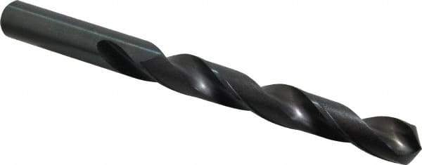 Hertel - 5/8" 118° High Speed Steel Jobber Drill - Oxide Finish, Right Hand Cut, Spiral Flute, Straight Shank, 7-1/8" OAL, Standard Point - Apex Tool & Supply
