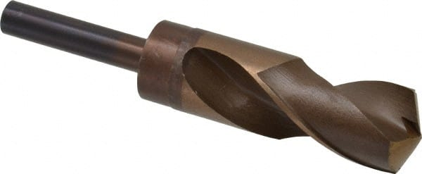 Hertel - 1-3/16" Drill, 135° Point, Cobalt Silver Deming & Reduced Shank Drill Bit - Apex Tool & Supply
