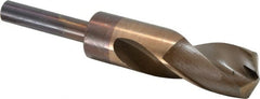 Hertel - 1-3/32" Drill, 135° Point, Cobalt Silver Deming & Reduced Shank Drill Bit - Apex Tool & Supply