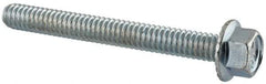 Value Collection - 1/4-20 UNC, 2-1/4" Length Under Head, Hex Drive Flange Bolt - 2-1/4" Thread Length, Grade 5 Steel, Serrated Flange, Zinc-Plated Finish - Apex Tool & Supply