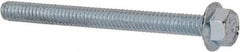 Value Collection - 1/4-20 UNC, 2-3/4" Length Under Head, Hex Drive Flange Bolt - 2-3/4" Thread Length, Grade 5 Steel, Serrated Flange, Zinc-Plated Finish - Apex Tool & Supply