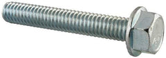 Value Collection - 5/16-18 UNC, 2" Length Under Head, Hex Drive Flange Bolt - 2" Thread Length, Grade 5 Steel, Serrated Flange, Zinc-Plated Finish - Apex Tool & Supply