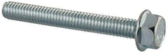 Value Collection - 5/16-18 UNC, 2-1/2" Length Under Head, Hex Drive Flange Bolt - 2-1/2" Thread Length, Grade 5 Steel, Serrated Flange, Zinc-Plated Finish - Apex Tool & Supply