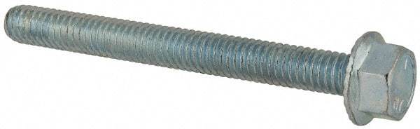 Value Collection - 5/16-18 UNC, 3" Length Under Head, Hex Drive Flange Bolt - 3" Thread Length, Grade 5 Steel, Serrated Flange, Zinc-Plated Finish - Apex Tool & Supply