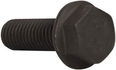 Value Collection - M10x1.50 Metric Coarse, 30mm Length Under Head, Hex Drive Flange Bolt - 30mm Thread Length, Grade 10.9 Alloy Steel, Smooth Flange, Phosphate & Oil Finish - Apex Tool & Supply