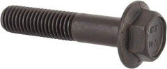 Value Collection - M10x1.50 Metric Coarse, 50mm Length Under Head, Hex Drive Flange Bolt - 35mm Thread Length, Grade 10.9 Alloy Steel, Smooth Flange, Phosphate & Oil Finish - Apex Tool & Supply