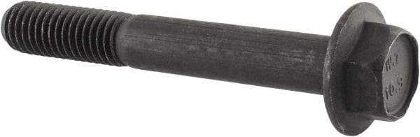 Value Collection - M10x1.50 Metric Coarse, 70mm Length Under Head, Hex Drive Flange Bolt - 35mm Thread Length, Grade 10.9 Alloy Steel, Smooth Flange, Phosphate & Oil Finish - Apex Tool & Supply