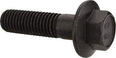 Value Collection - M12x1.75 Metric Coarse, 45mm Length Under Head, Hex Drive Flange Bolt - 40mm Thread Length, Grade 10.9 Alloy Steel, Smooth Flange, Phosphate & Oil Finish - Apex Tool & Supply