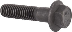 Value Collection - M12x1.75 Metric Coarse, 50mm Length Under Head, Hex Drive Flange Bolt - 40mm Thread Length, Grade 10.9 Alloy Steel, Smooth Flange, Phosphate & Oil Finish - Apex Tool & Supply