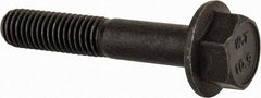 Value Collection - M8x1.25 Metric Coarse, 45mm Length Under Head, Hex Drive Flange Bolt - 30mm Thread Length, Grade 10.9 Alloy Steel, Smooth Flange, Phosphate & Oil Finish - Apex Tool & Supply