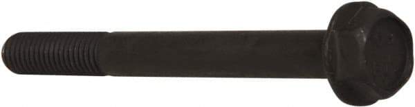 Value Collection - M8x1.25 Metric Coarse, 80mm Length Under Head, Hex Drive Flange Bolt - 30mm Thread Length, Grade 10.9 Alloy Steel, Smooth Flange, Phosphate & Oil Finish - Apex Tool & Supply