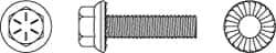 Value Collection - 3/8-16 UNC, 1-3/4" Length Under Head, Hex Drive Flange Bolt - 1-3/4" Thread Length, Grade 8 Steel, Serrated Flange, Zinc-Plated Finish - Apex Tool & Supply