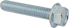 Value Collection - 3/8-16 UNC, 2" Length Under Head, Hex Drive Flange Bolt - 2" Thread Length, Grade 8 Steel, Serrated Flange, Zinc-Plated Finish - Apex Tool & Supply