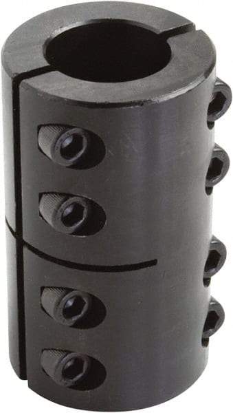 Climax Metal Products - 7/8" Inside x 1-5/8" Outside Diam, Two Piece Rigid Coupling without Keyway - 2-1/2" Long - Apex Tool & Supply