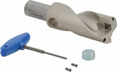 Iscar - 4.69" Max Drill Depth, 2xD, 2.344" Diam, Indexable Insert Drill - 2 Inserts, 1-1/2" Shank Diam, Straight Shank - Apex Tool & Supply
