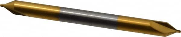 Hertel - #00 Plain Cut 60° Incl Angle Solid Carbide Combo Drill & Countersink - Apex Tool & Supply