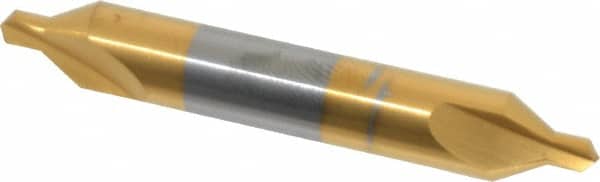 Hertel - #4 Plain Cut 60° Incl Angle Solid Carbide Combo Drill & Countersink - Apex Tool & Supply