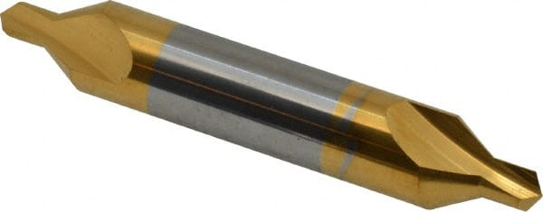 Hertel - #6 Plain Cut 60° Incl Angle Solid Carbide Combo Drill & Countersink - Apex Tool & Supply