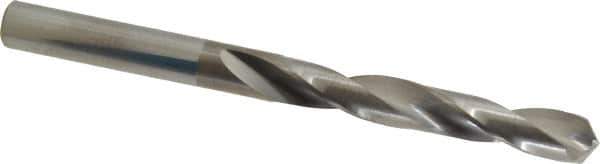 Hertel - Letter K 118° Solid Carbide Jobber Drill - Bright Finish, Right Hand Cut, Spiral Flute, Straight Shank, 3-1/2" OAL, Standard Point - Apex Tool & Supply