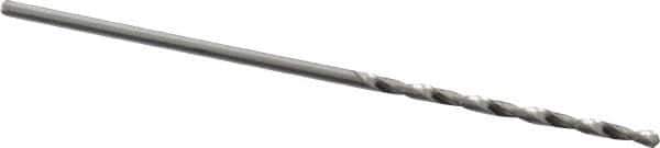 Hertel - #65 118° Solid Carbide Jobber Drill - Bright Finish, Right Hand Cut, Spiral Flute, Straight Shank, 1-1/8" OAL, Standard Point - Apex Tool & Supply