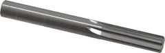 Hertel - 3/8" Solid Carbide 6 Flute Chucking Reamer - Straight Flute, 3/8" Straight Shank, 1-1/4" Flute Length, 3-1/2" OAL - Apex Tool & Supply