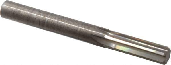 Hertel - 7/16" Solid Carbide 6 Flute Chucking Reamer - Straight Flute, 7/16" Straight Shank, 1-3/8" Flute Length, 4" OAL - Apex Tool & Supply