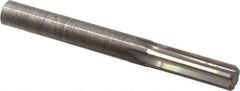 Hertel - 7/16" Solid Carbide 6 Flute Chucking Reamer - Straight Flute, 7/16" Straight Shank, 1-3/8" Flute Length, 4" OAL - Apex Tool & Supply