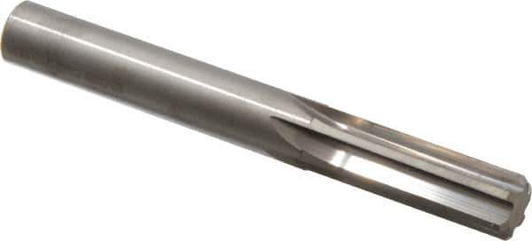 Hertel - 12.5mm Solid Carbide 6 Flute Chucking Reamer - Straight Flute, 0.4921" Straight Shank, 1-1/2" Flute Length, 4" OAL - Apex Tool & Supply
