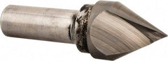 Hertel - 1-1/4" Head Diam, 3/4" Shank Diam, 1 Flute 60° Solid Carbide Countersink - Bright Finish, 3-1/2" OAL, Single End, Straight Shank, Right Hand Cut - Apex Tool & Supply