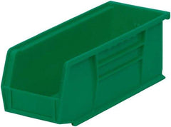 Akro-Mils - 20 Lb. Load Capacity, 10-7/8" Deep, Green Polymer Hopper Stacking Bin - 4" High x 4-1/8" Wide x 10-7/8" Long - Apex Tool & Supply