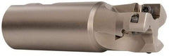Seco - 1-1/4" Cut Diam, 0.669" Max Depth of Cut, 1-1/4" Shank Diam, 4.33" OAL, Indexable Square Shoulder End Mill - XO.X 1806.. Inserts, Weldon Shank, 90° Lead Angle, Through Coolant, Series Power Turbo - Apex Tool & Supply