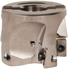 Seco - 4 Inserts, 2" Cut Diam, 3/4" Arbor Diam, 0.669" Max Depth of Cut, Indexable Square-Shoulder Face Mill - 0/90° Lead Angle, 1.575" High, XO.X 1806.. Insert Compatibility, Through Coolant, Series Power Turbo - Apex Tool & Supply