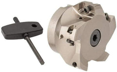 Seco - 5 Inserts, 2-1/2" Cut Diam, 3/4" Arbor Diam, 0.669" Max Depth of Cut, Indexable Square-Shoulder Face Mill - 0/90° Lead Angle, 1.575" High, XO.X 1806.. Insert Compatibility, Through Coolant, Series Power Turbo - Apex Tool & Supply