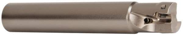 Seco - 1/2" Cut Diam, 0.197" Max Depth of Cut, 1/2" Shank Diam, 3.15" OAL, Indexable Square Shoulder End Mill - XO.X 0602 Inserts, Cylindrical Shank, 90° Lead Angle, Through Coolant, Series Nano Turbo - Apex Tool & Supply