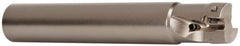 Seco - 1/2" Cut Diam, 0.197" Max Depth of Cut, 1/2" Shank Diam, 3.15" OAL, Indexable Square Shoulder End Mill - XO.X 0602 Inserts, Cylindrical Shank, 90° Lead Angle, Through Coolant, Series Nano Turbo - Apex Tool & Supply