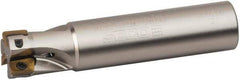 Seco - 1/2" Cut Diam, 0.197" Max Depth of Cut, 1/2" Shank Diam, 2.362" OAL, Indexable Square Shoulder End Mill - XO.X 0602 Inserts, Cylindrical Shank, 90° Lead Angle, Through Coolant, Series Nano Turbo - Apex Tool & Supply