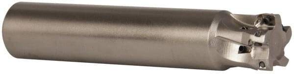 Seco - 3/4" Cut Diam, 0.197" Max Depth of Cut, 3/4" Shank Diam, 3.937" OAL, Indexable Square Shoulder End Mill - XO.X 0602 Inserts, Cylindrical Shank, 90° Lead Angle, Through Coolant, Series Nano Turbo - Apex Tool & Supply