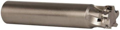 Seco - 3/4" Cut Diam, 0.197" Max Depth of Cut, 3/4" Shank Diam, 3.937" OAL, Indexable Square Shoulder End Mill - XO.X 0602 Inserts, Cylindrical Shank, 90° Lead Angle, Through Coolant, Series Nano Turbo - Apex Tool & Supply