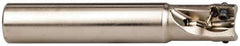 Seco - 3/8" Cut Diam, 0.197" Max Depth of Cut, 3/8" Shank Diam, 2.165" OAL, Indexable Square Shoulder End Mill - XO.X 0602 Inserts, Cylindrical Shank, 90° Lead Angle, Through Coolant, Series Nano Turbo - Apex Tool & Supply