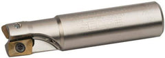 Seco - 3/4" Cut Diam, 0.433" Max Depth of Cut, 3/4" Shank Diam, 3.38" OAL, Indexable Square Shoulder End Mill - XO.X 1204.. Inserts, Weldon Shank, 90° Lead Angle, Through Coolant, Series Super Turbo - Apex Tool & Supply