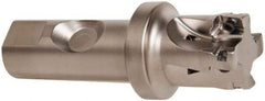 Seco - 1-1/4" Cut Diam, 0.433" Max Depth of Cut, 1" Shank Diam, 4-1/4" OAL, Indexable Square Shoulder End Mill - XO.X 1204.. Inserts, Weldon Shank, 90° Lead Angle, Through Coolant, Series Super Turbo - Apex Tool & Supply