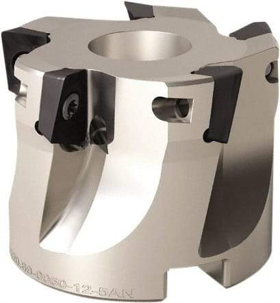 Seco - 5 Inserts, 1-1/2" Cut Diam, 0.433" Max Depth of Cut, Indexable Square-Shoulder Face Mill - 1.57" High, XO.X 1204 Insert Compatibility, Through Coolant - Apex Tool & Supply