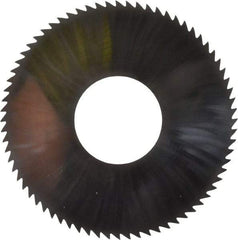 Made in USA - 2-3/4" Diam x 0.02" Blade Thickness x 1" Arbor Hole Diam, 72 Tooth Slitting and Slotting Saw - Arbor Connection, Solid Carbide, Concave Ground - Apex Tool & Supply