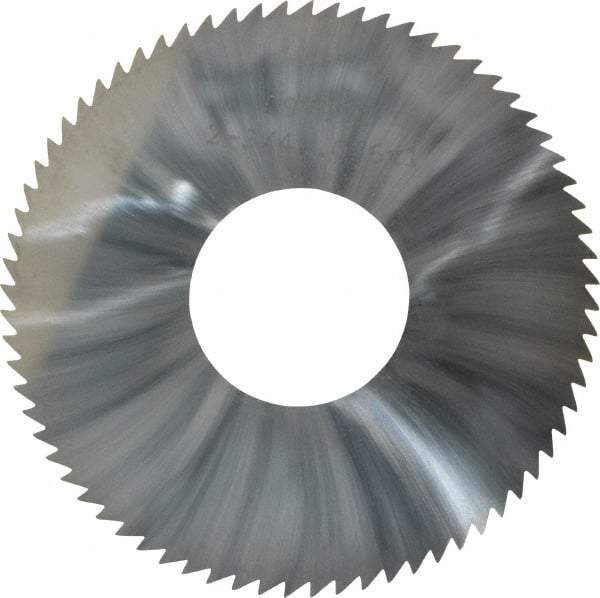 Made in USA - 2-3/4" Diam x 0.036" Blade Thickness x 1" Arbor Hole Diam, 72 Tooth Slitting and Slotting Saw - Arbor Connection, Solid Carbide, Concave Ground - Apex Tool & Supply
