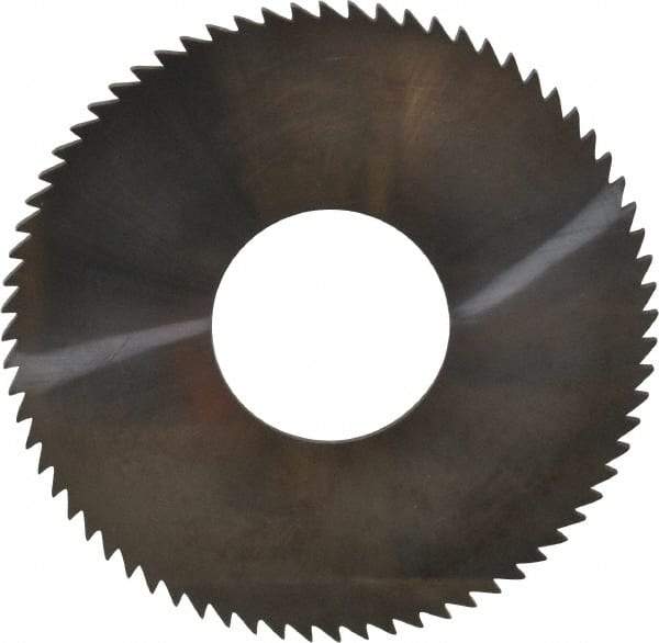 Made in USA - 2-3/4" Diam x 0.064" Blade Thickness x 1" Arbor Hole Diam, 72 Tooth Slitting and Slotting Saw - Arbor Connection, Solid Carbide, Concave Ground - Apex Tool & Supply